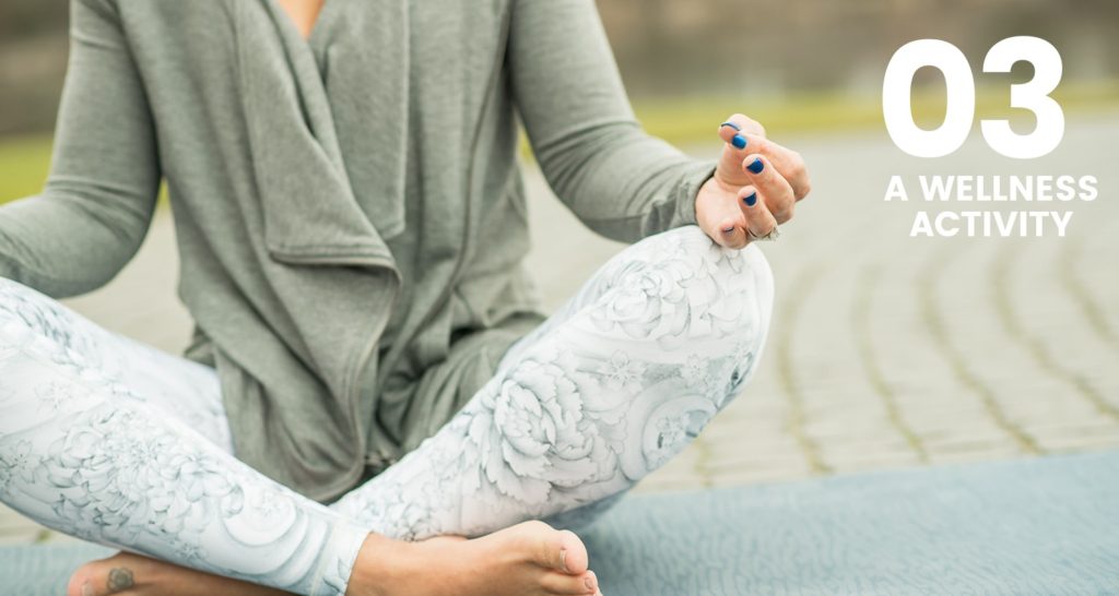 woman doing yoga outdoors, meditation